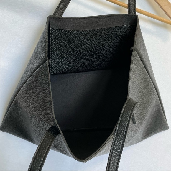 Vince Camuto Tote Vegan Pebbled Leather
Carryall Bag Purse Black and Grey - Picture 8 of 8